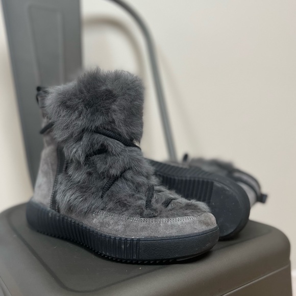 Pajar Shoes - PAJAR New Anet Zip $450 Rabbit Fur Boots Booties Winter 6